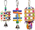 Super Bird Creations SB50012 Balsa Lovers Bird Toy Assortment - Stimulating Wooden Bird Toys for Parrotlets, Parakeets, Cockatiels - Colorful Variety Pack for Small Birds - Satisfies Chewing Behavior
