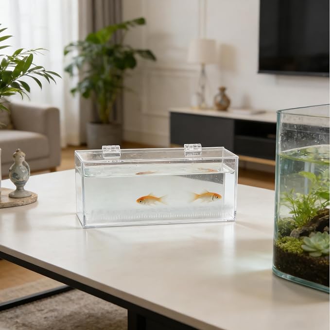 Acclimation Box: Acrylic Fish Breeding Box & Separator for Aquarium - 9.84x3.78in Hatchery Incubator for Small Baby Fishes Shrimp Clownfish Guppy