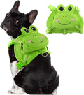 Dog Harness with Backpack, Adjustable Dog Backpack Harness for Small Medium Dogs, No-Pull Breathable Backpacks for Dogs to Wear, for Traveling, Hiking, Camping, Training, Green Frog M