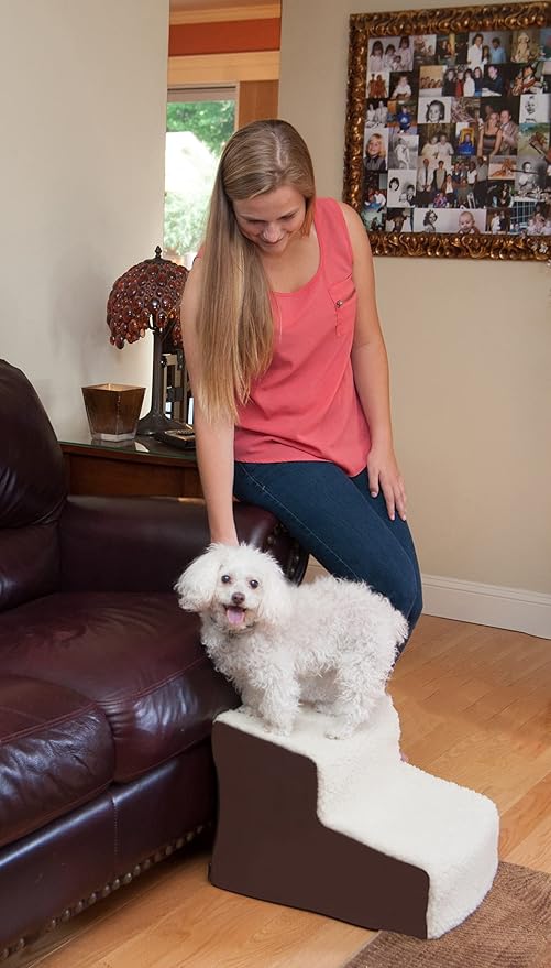 Pet Gear Easy Step II Deluxe Soft Pet Step in Oatmeal & Chocolate