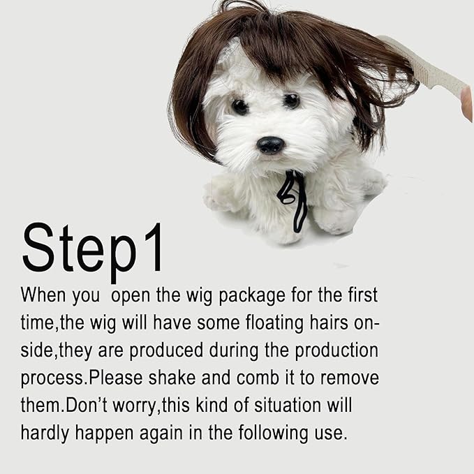 Cat Wig for cat only– Small Size for Tiny Animals Such as Goose Duck and Chicken DIY Haircut & Adjustable Fit – Cat & Dog Costume for Halloween, Party, Photo Shoots
