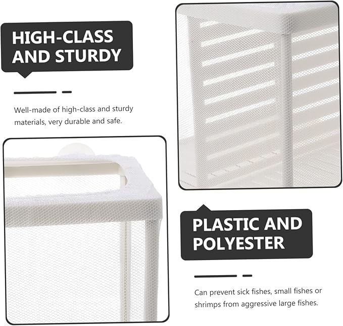 Yardwe 2pcs Fish Breeding Isolation Box Transparent Plastic Hatching Tank Suction Cups for Betta and Guppy Fry Lightweight and Easy to Install Fish Tank Divider
