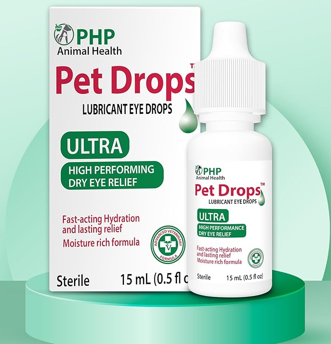 Ultra Lubricant Pet Drops 15 ml - Eye Drops for Cats and Dogs - Moisture Rich Formula, Fast Acting Hydration Dogs Eye Drop for Dry Eyes, Artificial Tears for Extra Dry Eye (U.S Made)