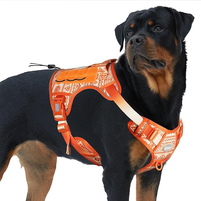 AUROTH Tactical Dog Harness for Large Dogs No Pull Adjustable Pet Harness Reflective K29 Working Training Easy Control Pet Vest Military Service Dog Harnesses