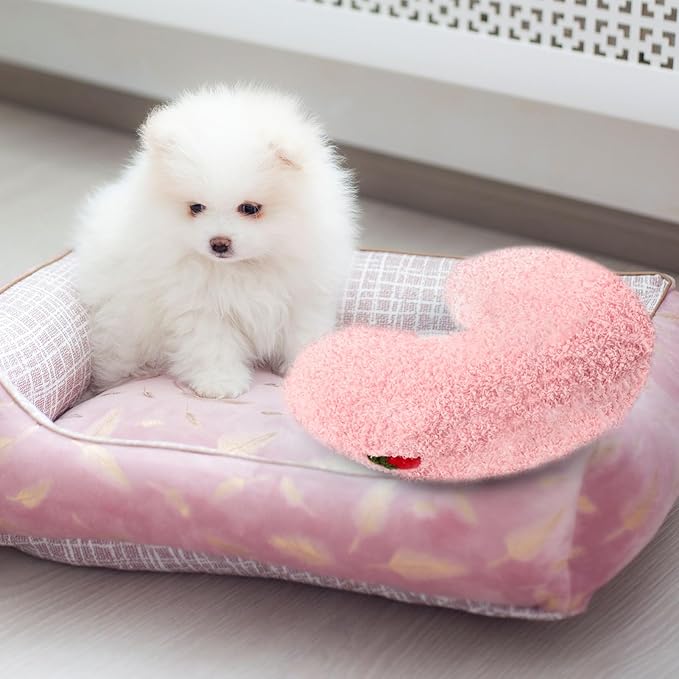 Mity Rain Calming Pillow - Large 14.2" x 9.4", Helps Relieve Dog Anxiety, Ultra Soft Neck Pillow for Joint Relief & Comfort, Pink