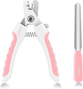 OneCut 6" Dog Nail Clippers for Small, Medium and Large Breed Professional Pet Nail Trimmers -Suitable for Cats, Rabbits and Guinea Pigs with Safety Guard to Avoid Over Cutting (Pink)