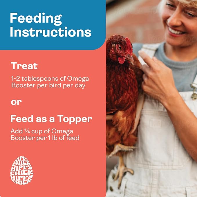 Egg Booster for Chickens – Omega-3 Vitamin Supplement for Laying Hens – Egg & Feather Health Support – Natural Poultry Treat and Layer Feed Additive