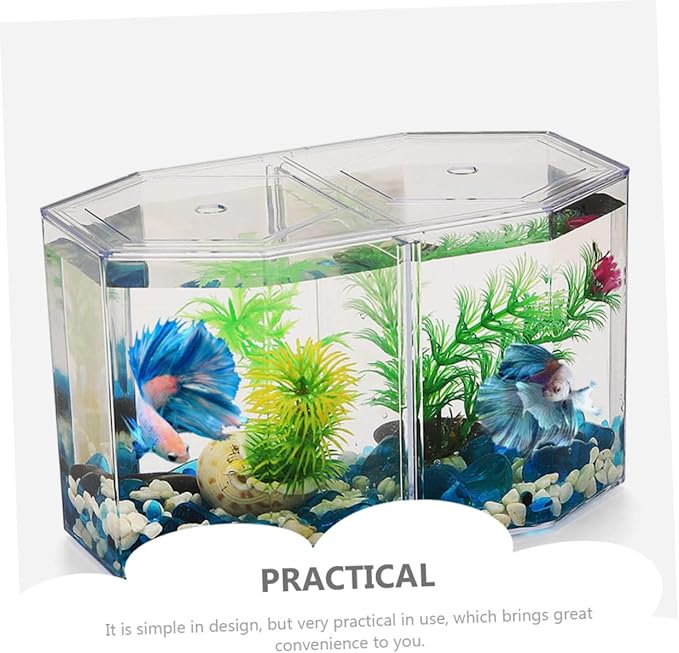 TOYANDONA Professional Isolation Box for Betta Fish Multi-Function Transparent Breeding Tank for Juvenile Fish Safety Household Incubation Aquarium Supply
