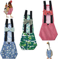 CREATCABIN 3Pcs 3 Styles Pet Chicken Diapers Duckling Diapers Polyester Washable Waterproof Adjustable Reusable Duck Clothes Accessories with Bow Tie for Indoor Chickens Birds Supplies 12.2 x 5 Inch