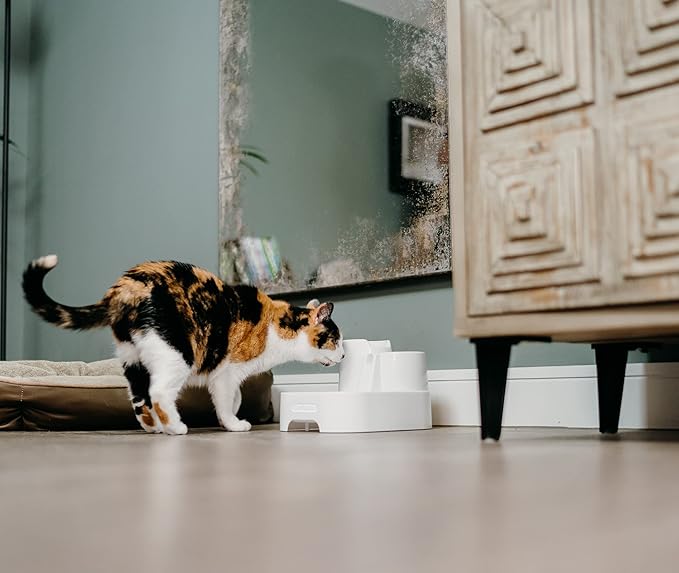 Cat Mate Multi-Level Pet Water Fountain (335) - BPA and BHT Free 3-Stage Filter, for Cats & Small Dogs, Quiet and Hygienic Drinking Fountain, 70 fl. Oz Capacity