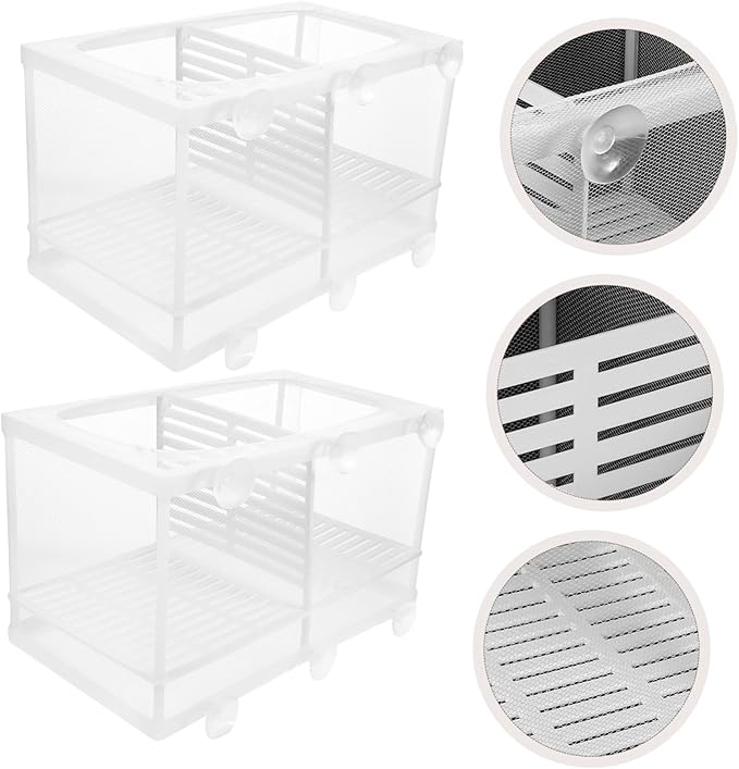 Toyvian 2pcs Aquarium Breeding Box Partition for Fish Tank Accessories Betta Fish Tank Incubator Random Style