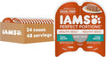IAMS Perfect Portions Sensitive Digestion & Skin Wet Cat Food Pate, Healthy Adult Grain Free Pate, Tuna Recipe, 2.6 Oz. (24 Twin Packs)