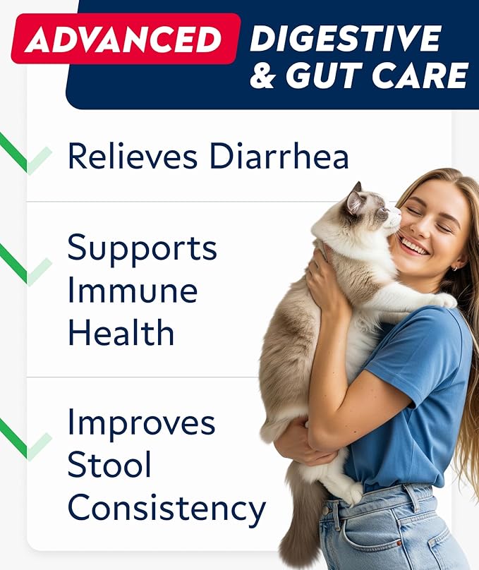 StrellaLab Cat Probiotic Powder - Probiotics for Cats with Diarrhea - Easy to Mix Powder - Cat Probiotics for Indoor Cats, Health Supplies Food Supplement, Pet Probiotics, Digestive Support (4 oz)