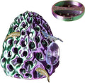 Shrimp Dome Hide, Shrimp Hides for Aquarium, Betta Fish Hideout with Suction Cup, Betta Habitat Tank Ornament Accessories, Aquarium Decor for Small Fish Guppy Hiding Resting (Lid Green Purple)