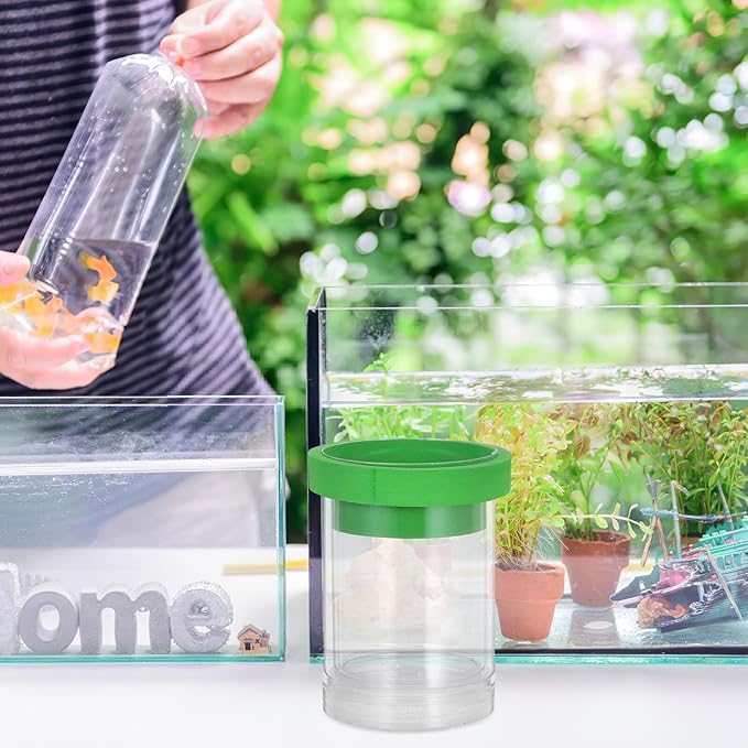 TOYANDONA Fish Breeding Isolation Box for Aquarium, Floating Guppy Egg Incubator with Green Compact Fry Hatchery Tank for Fish Tank Breeding and Hatching