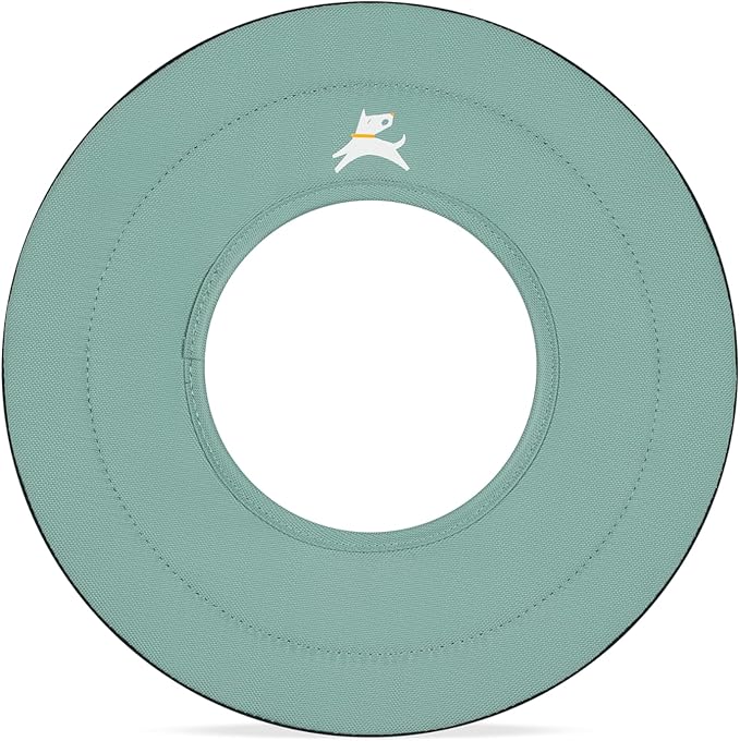 OllyDog Mini Super Flyer Dog Frisbee Toy, 9" – Durable, Lightweight & Water-Resistant Flying Disc – Soft on Teeth & Gums – Floats on Water – Outdoor Fetch Toy for Medium & Large Dogs (Surf)