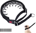 Heavy Duty Nylon No Pull Dog Collar with Buckle, Adjustable Anti Pull Reflective Slip Collar for Large Medium Small Dogs - M Black