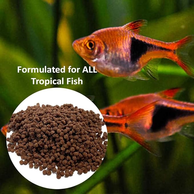 Vitalis Tropical Freshwater Pellets 1mm (140g - 4.94oz) – Premium Fish Food for Tropical FreshwaterTanks, Helps Enhance Color and Health of Aquarium Fish