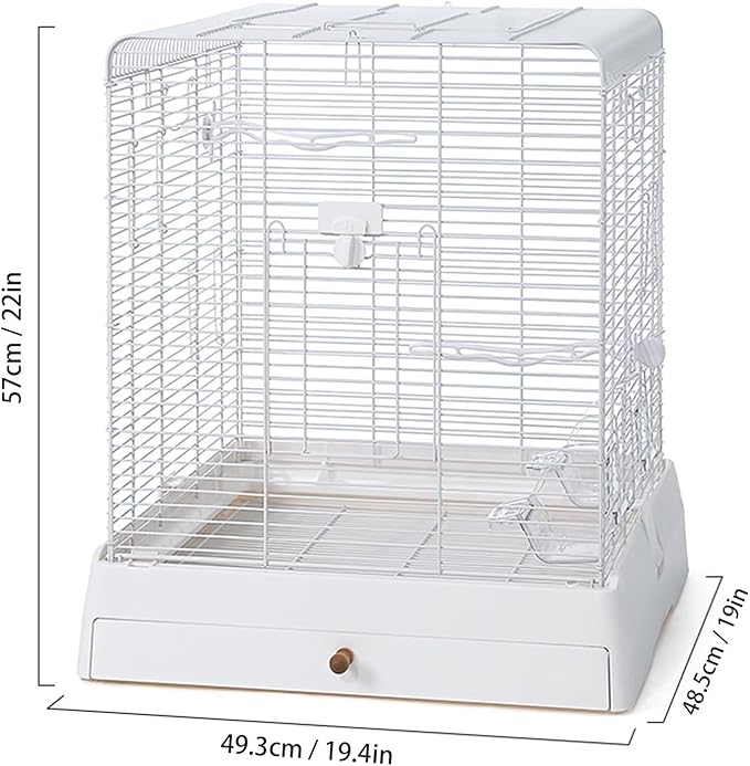 Bird Cage, Parakeet Cages, for Small and Medium-Sized Parrots Such as Budgies, Munias, Peonies, Pearls, Cockatiels, etc(White)
