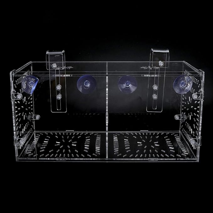 Fish Isolation Breeding Box Acrylic Incubator Floating Aquarium Hatchery Breeding and Parenting Box for Fish Aquarium(30CM*15CM*15CM)