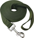 Nylon Training Dog Leash for Small Medium Large Dogs, 15ft 20ft 30ft 50ft Long Leash Dog/Puppy Lead for Obedience Recall Training, Camping (20ft, Green)