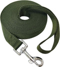 Nylon Training Dog Leash for Small Medium Large Dogs, 15ft 20ft 30ft 50ft Long Leash Dog/Puppy Lead for Obedience Recall Training, Camping (1" x 20ft, Green)