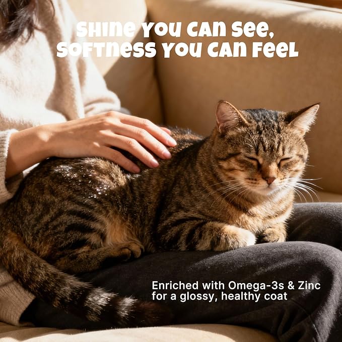 Havira Healthy Lickable Cat Treats Skin & Coat – Salmon Flavor Squeeze Treats with Omega-3 & Real Fish Roe, Creamy Functional Snacks for Soft Fur & Natural Shine, Grain Free