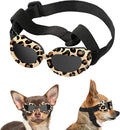Lewondr Small Breed Dog Goggles with UV Protection, Adjustable Strap, Windproof & Anti-Fog