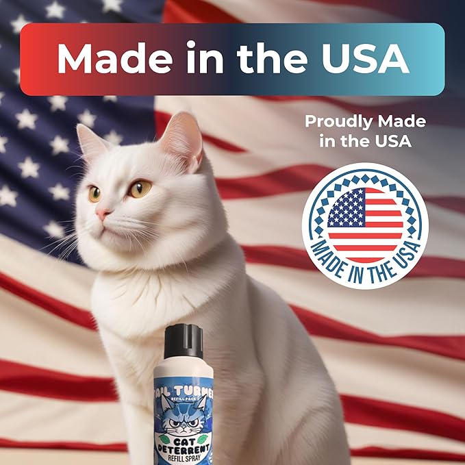Tail Turner Cat Deterrent Spray Refill Pack - Motion-Activated Cat Deterrent Spray Compatible with SSSCAT Spray System - Safe, USA-Made Pet Training Solution for Problem Areas (1 Pack)