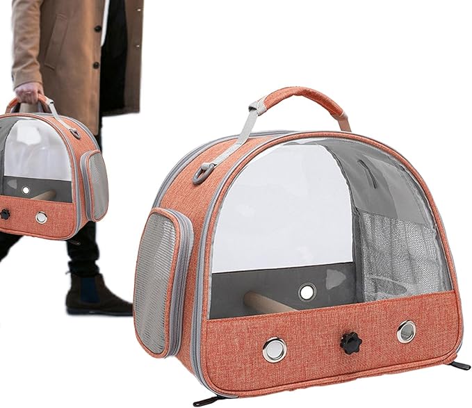 Bird Carrier Bag - Travel Bird Backpack Cage, Bird Backpack Carrier, Travel Cage Bird, Parrot Backpack Bag, Pet Transparent Breathable Travel Cage for Birds, Small Pets, Hamsters, Rabbits, Parrots