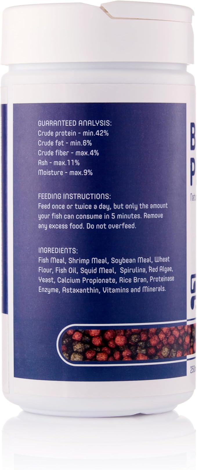 Plecoceramics Betta Fish Pellets Extreme Color, Complete Nutrition Plus Color Boost, Enhancing Floating Food Betta Fish (3.5 oz / 100 g)