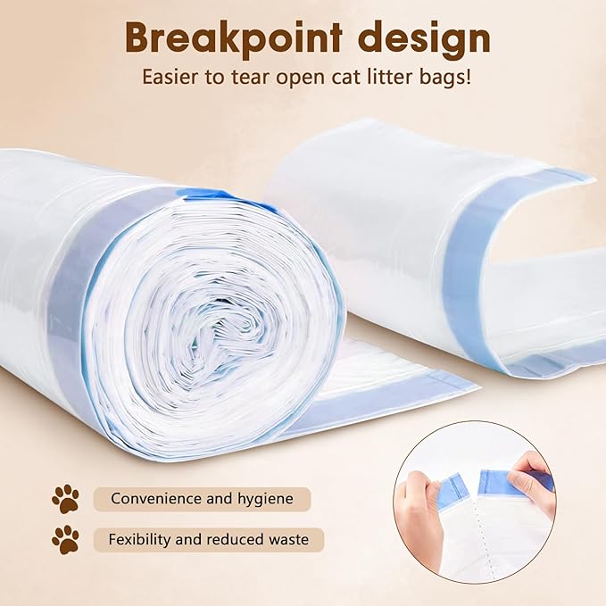 40 Count Extra Large Cat Litter Box Liners, Litter Waste Receptacles Bags for Giaceaw Self Cleaning Cat Litter Box