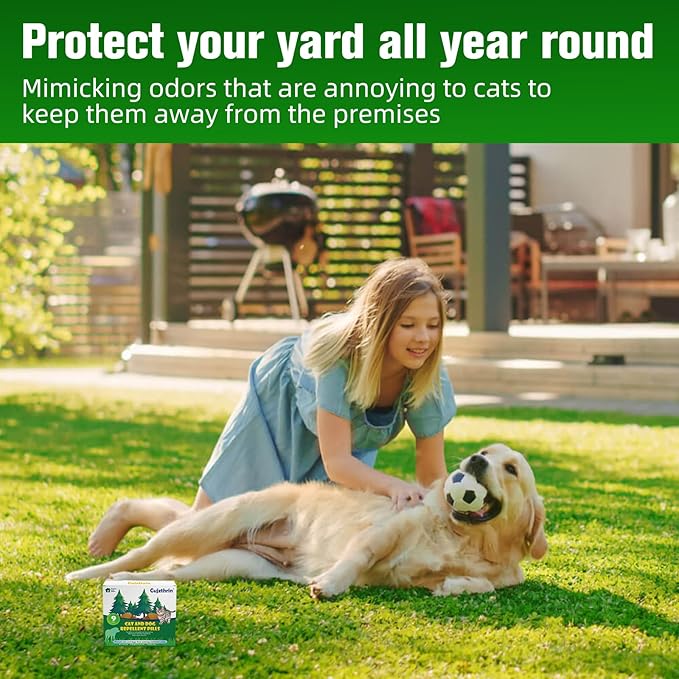 Natural Peppermint Cat & Dog Repellent, 9 Pack – Plant-Based Formula, Safe for Pets & Kids, 6-Month Protection, Indoor & Outdoor Use for Yard, Garden, Furniture