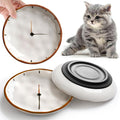 Clock Cat Food Bowl,Non-Slip Silicone Bottom Cat Bowls for Indoor Cats,Anti Whisker Fatigue Cats Dishes Set,Shallow Wide Kitten Plates for Food and Water,3 Pack