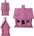 birdhouse/outdoors pink color hand painted