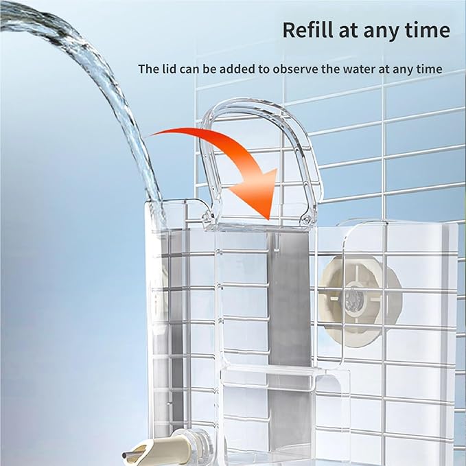 Adjustable Water Flows Bird Feeder and Dispenser for Small Pet Safe Easy Large Capacity Feeding Watering Supply Bird Feeding Watering Bowl