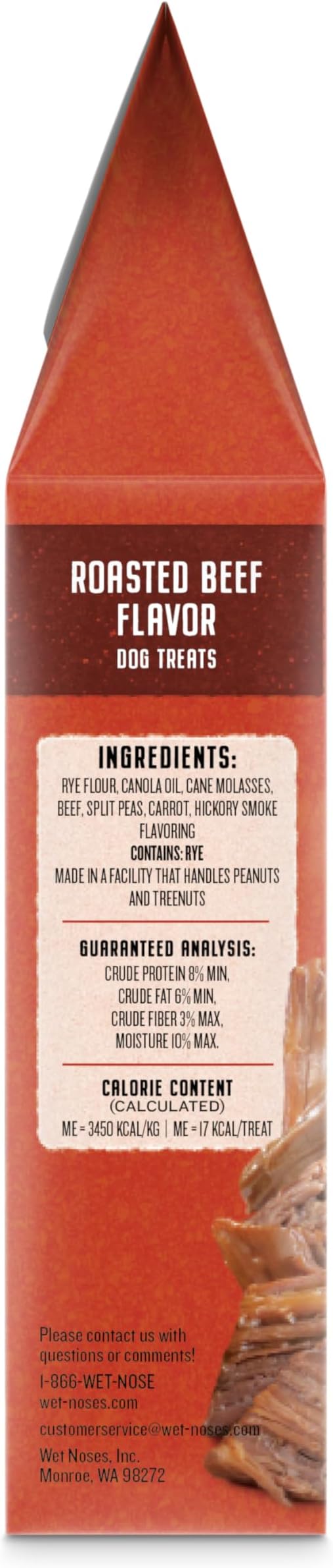 Wet Noses Organic Crunchy Dog Treats – All-Natural, Human-Grade, Non-GMO, Healthy Training & Delicious Snacks for Dogs, for All Dog Sizes & Breeds –Roasted Beef, 14oz (2 Pack)