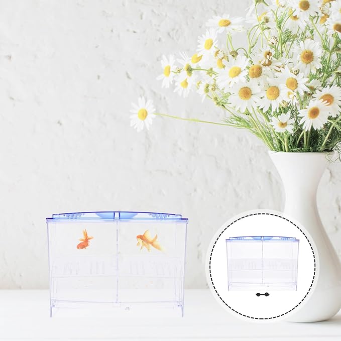 FRCOLOR Double Layer Fish Breeding Box Plastic Hatching Container with External Isolation Tank for Aquarium Fish Incubator Suitable and Aquatic Pets