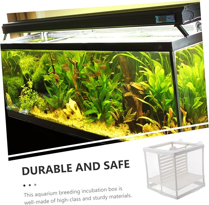 Yardwe 2pcs Fish Breeding Isolation Box Transparent Plastic Hatching Tank Suction Cups for Betta and Guppy Fry Lightweight and Easy to Install Fish Tank Divider