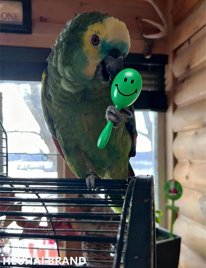 5-Pack Bird Toys for Parrots, Canaries - Colorful, Safe & Fun to Play, Gleeful Chirps (1.5'' - 2.8'')