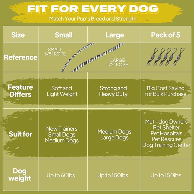Fida Slip Leads for Dogs, 4 FT x 1/2" Dog Leash Heavy Duty Comfortable Strong Rope Lead for Large, Medium Dogs, No Pull Pet Training Leash with Highly Reflective, Grey