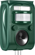 Cat Repeller Outdoor - Ultrasonic Animal Repeller Solar Powered - Waterproof Squirrel Repellent,Raccoon Deterrent with Motion Activated,Repels Dog,Rabbit,Fox,Bird for Farm Yard Protection