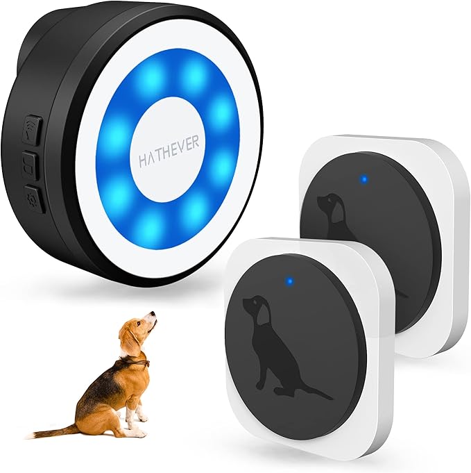 Dog Bells to Go Outside, Wireless Dog Doorbell Operating at 1000 Feet with Chew Resistant IP65 Waterproof Touch Button, CD Quality Sound & 4 Notification Modes