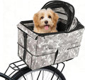 Rear-Mounted Dog Carrier for Bikes — Dog Bike Booster Seat with Breathable Mesh, Padded Interior & Safety Harness, Foldable Pet Bike Seat for Small/Medium Dogs, Waterproof Cover Option
