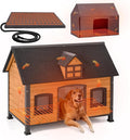 Gutinneen Extra Large Heated Dog House for Outside XL Insulated Dog House Outdoor Weatherproof with Safe Heating Pad, 6-Sided Thermal Liner, Chew-Proof Metal Frame for Medium to Large Dog Breeds