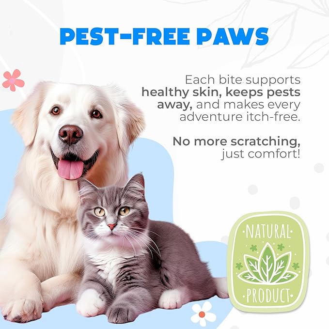 Flea and Tick Prevention Chewables for Dogs - 150 Chews - Flea & Tick Control - Vet-Approved Oral Treatment - Chicken Flavor - US-Made