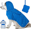Lukovee Dog Raincoat, Adjustable Dog Rain Jacket with Clear Hooded Double Layer for Large Medium Small Dogs Puppies, Waterproof Rain Coat Poncho with Reflective Storage Pocket & Rim (Blue, XS)