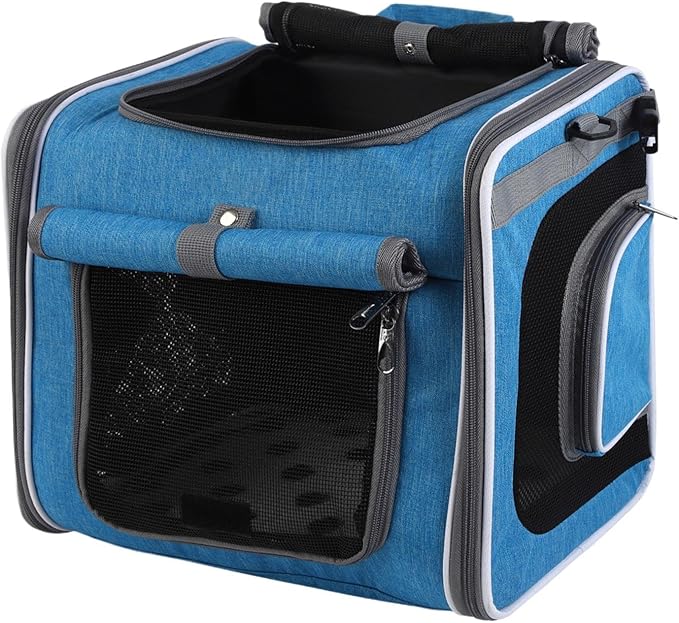 Pet Bicycles Carrier - Riding Trips Bike Dog Basket, Ventilated Travel Transport Bag | Adjustable Dog Backpack Basket, Lightweight Portable Holder for Walking Travel Outdoor Carry Convenience