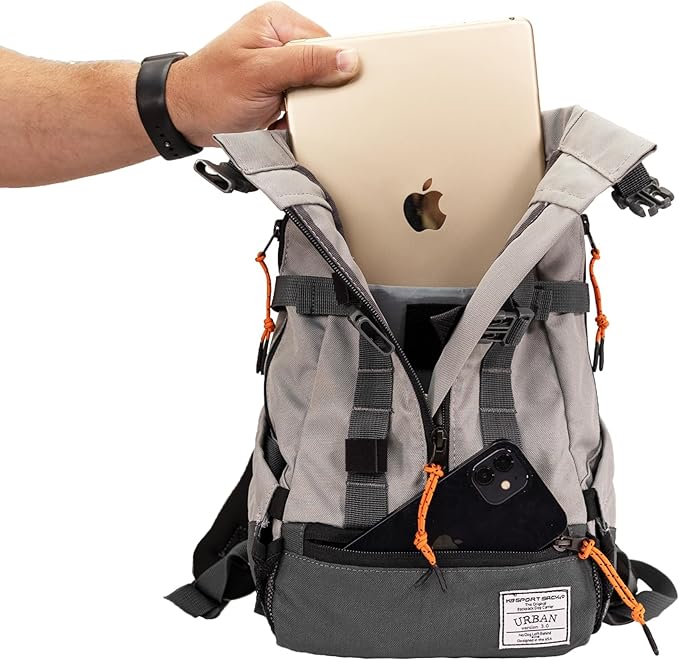 K9 Sport Sack Urban 3 - X-Small, Concrete - Ideal for Dogs with 9-12” Back Length - Dual-Use, Backpack-Style Carrier + Everyday Pack