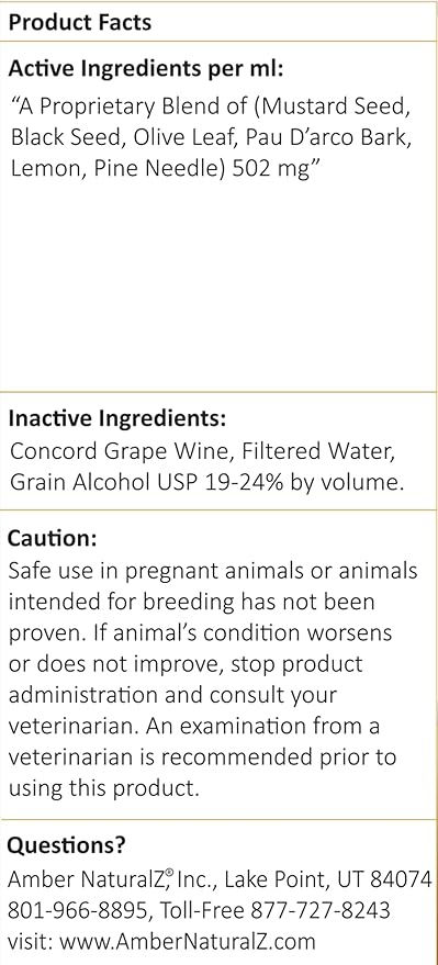 Amber NaturalZ UTR Urinary Tract Herbal Supplement for Dogs, Cats, Birds, Guinea Pigs, and Rabbits | Pet Herbal Supplement for Bladder Support | 1 Fluid Ounce Glass Bottle | Manufactured in The USA